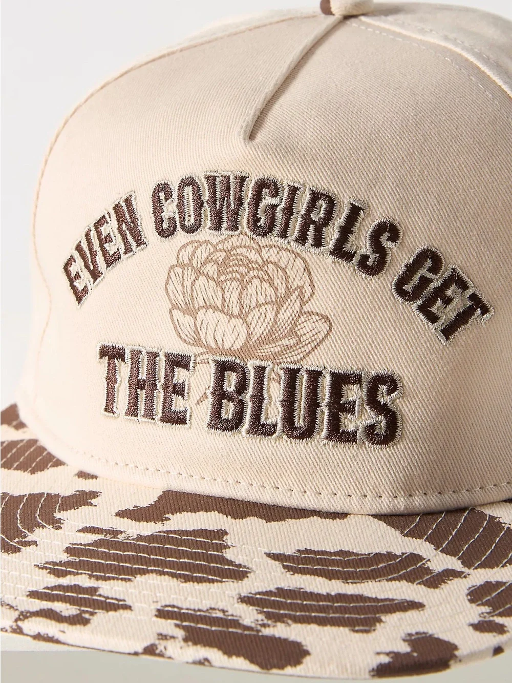 🤠 Anthropologie Even Cowgirls Get the Blues Cow Print Hat NWT